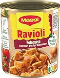 MAGGI Ravioli Bolognese, leckeres Fertiggericht mit würzigem Fleisch, für Topf...