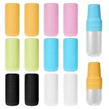 Aucuu 12 Pcs Travel Elastic Sleeves, Travel Size Toiletry Supplies, Reusable...