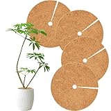 ZYETGH Kokosmatte, 4 Stück Kokos Mulchscheibe Runde 30CM Kokosmatte Pflanzen...