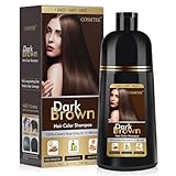 Dunkelbraun Haarfärbeshampoo für Graues Haar, Sofort Haarfarben Shampoo für...
