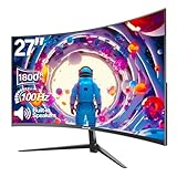 Gawfolk Curved Monitor 27 Zoll 100Hz mit Lautsprecher, 1800R Gebogen PC...