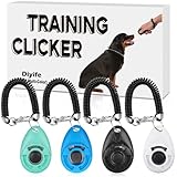 Diyife 4 Stück Hunde Clicker, Multi-Color Trainings-Clicker mit Handschlaufe,...