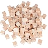 DEOMOR 100 Stück Holz Würfel 20mm Holzwürfel Blanko Deko Holz Basteln...