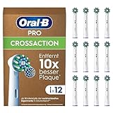 Oral-B Pro CrossAction Aufsteckbürsten für elektrische Zahnbürste, 12 Stück,...