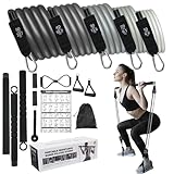 M MOACC Fitnessbänder Pilates Bar Set mit 5 Widerstandsbänder...