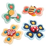 Vanmor Saugnapf Spinner Spielzeug für Baby, 4Pcs Fidget Spinner Spinning Top...