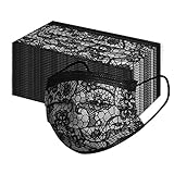 Generisch 50 Stück Weihnachten Einmal-Mundschutz, Einweg Schwarz Schneemann...