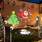 Ciskotu Projektor Weihnachten Aussen,Schneemann,Weihnachtsmann,Weihnachtsbaum...