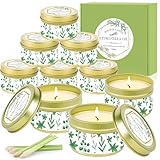 SaiXuan Citronella Kerzen, 9 PCS Duftkerzen im Dose, natürliche Citronella...