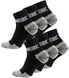 6 Paar Herren Kurzschaft-Arbeitssocken - Robuste Atmungsaktive Work Socks -...