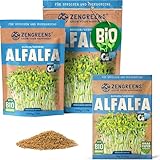 ZenGreens® - Bio Alfalfa Sprossen Samen - Wähle zwischen 10g, 200g und 500g -...