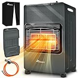 TRESKO 4200 Watt Gasheizung inkl. Gasdruckregler Gasschlauch + Abdeckung |...