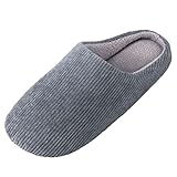 Knixmax Herren Damen Hausschuhe Memory Foam Pantoffeln Winter Warm Slipper...
