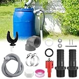 Regenwassersammler Fallrohre 70–110mm, Regentonnen Anschluss Set mit Schlauch...