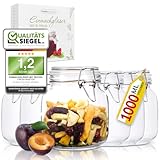 freshmaster Gläser mit Bügelverschluss - Set aus bruchsicherem Glas mit...