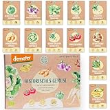 BIO Historisches Gemüse Samen Set - 12 Sorten Demeter Gemüse Saatgut | Seltene...