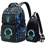 Asge schulrucksack für Jungen und Mädchen - Wasserdichter Rucksack Teenager,...