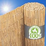 UrFence Deine Oase: 100x600 Balkon Sichtschutz Schilfrohrmatte - Blickdicht &...