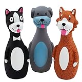 Chiwava 3 Stücks 5.7 Zoll Latex Quietsch Hundespielzeug für kleine Hunde...
