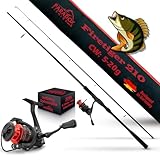 Paradox Fishing Firetiger Spinnrute mit Rolle I 2,1m 5-20g mit 2000 Rolle I...