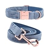 ARING PET Hundehalsband und Leine Set, Samt Hundehalsband und Leine,...