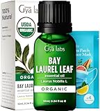 Gya Labs Ätherisches Bio Lorbeer Öl für Diffusor - 100% Reines Natürliches Lorbeeröl für Haare - ist würzig, krautigen Duft (10 ml)