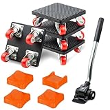 Möbel Transportroller Set, 4 Stück Möbelheber für Schwere Möbel mit...