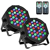 Litake LED Par Strahler, RGB 36 LED Bühnenlicht Scheinwerfer 2 Stück...