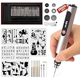 51PCS Elektrischer Gravierstift, USB Wiederaufladierbar Gravur Werkzeug Kit,...