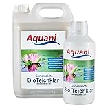 Aquani Bio Teichklar 1.000ml Gartenteich natürlicher Teichklärer für klares...