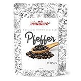 vinativo Schwarzer Pfeffer - ganz - 1kg - Premium Qualität - schwarze...