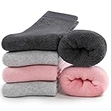 inaWarm Thermosocken Damen Winter, Frottee Baumwollsocken, Dicke Warme Crew...