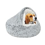 Beruhigendes Hundebett, Flauschiges Plüsch-Katzenbett, für mittelgroße und...