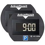 Needit 2X Park Lite elektronische Parkscheibe Digitale Parkuhr schwarz mit...