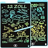 2 Pack LCD Schreibtafel Bunte, 12 Zoll Zeichentafel LCD Writing Tablet mit...