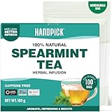 HANDPICK Krauseminze Tee | 100 Umweltfreundliche Runde Teebeutel | Koffeinfrei &...