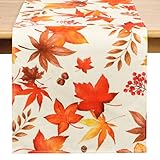 183 x 33 cm Herbst Tischläufer Kürbisse Sonnenblumen Ahornblatt Herbstlicher...