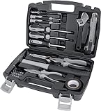 Amazon Basics Werkzeug-Set für den Haushalt, Stahllegierung, 32 Teile, Schwarz...