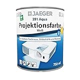 Jaeger Aqua Projektionsfarbe Leinwandfarbe weiss, wasserverdünnbar (750 ml,...