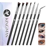 KINGMAS Feiner abgewinkelter Eyeliner-Pinsel, Premium 7-teiliger...