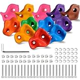 Hyran Klettersteine Kinder Outdoor, 12 Stücke Boulder Griffe, Klettergriffe...