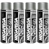Deco Color 4er Sparpack MEGAFELGA SILBER RAL 9006 GLANZ in 500ml - Felgenlack -...
