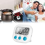 Digitaler Küchentimer, Magnetisch Stoppuhr Timer, Cooking Timer, Elektronische Memory Timer für Backen, Küche, Studium, Trainingstraining, Count-Up- und Countdown-Uhr