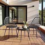 buybyroom Balkonmöbel Set 3 Teilig, Gartentisch mit 2 Stühlen, Balkonmöbel...
