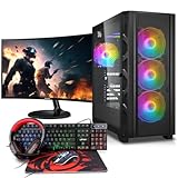 Basic Gaming Komplett PC Set Ryzen 3 3200G, 16 GB DDR4, 1000 GB SSD M.2, Win 11...
