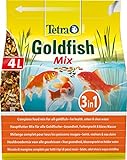 Tetra Pond Goldfish Fischfutter - 3in1 Mix mit Flocken, Sticks und Gammarus für...
