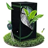 Melko - Growbox 40x40x120 cm Set mit 3-in-1 Messgerät - Licht- & wasserdichtes...