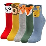 LOFIR Kinder Socken Mädchen Jungen Motiv Strümpfe aus Baumwolle Witzige...