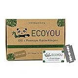 EcoYou Premium Rasierklingen für Rasierhobel set 100 Klingen ✮ rostfreie...