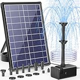 Biling 8W Teichpumpe Solar mit Akku, Solar Springbrunnen für Außen 3600mAh...